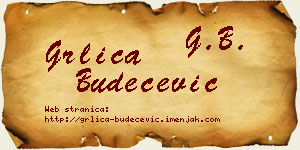 Grlica Budečević vizit kartica